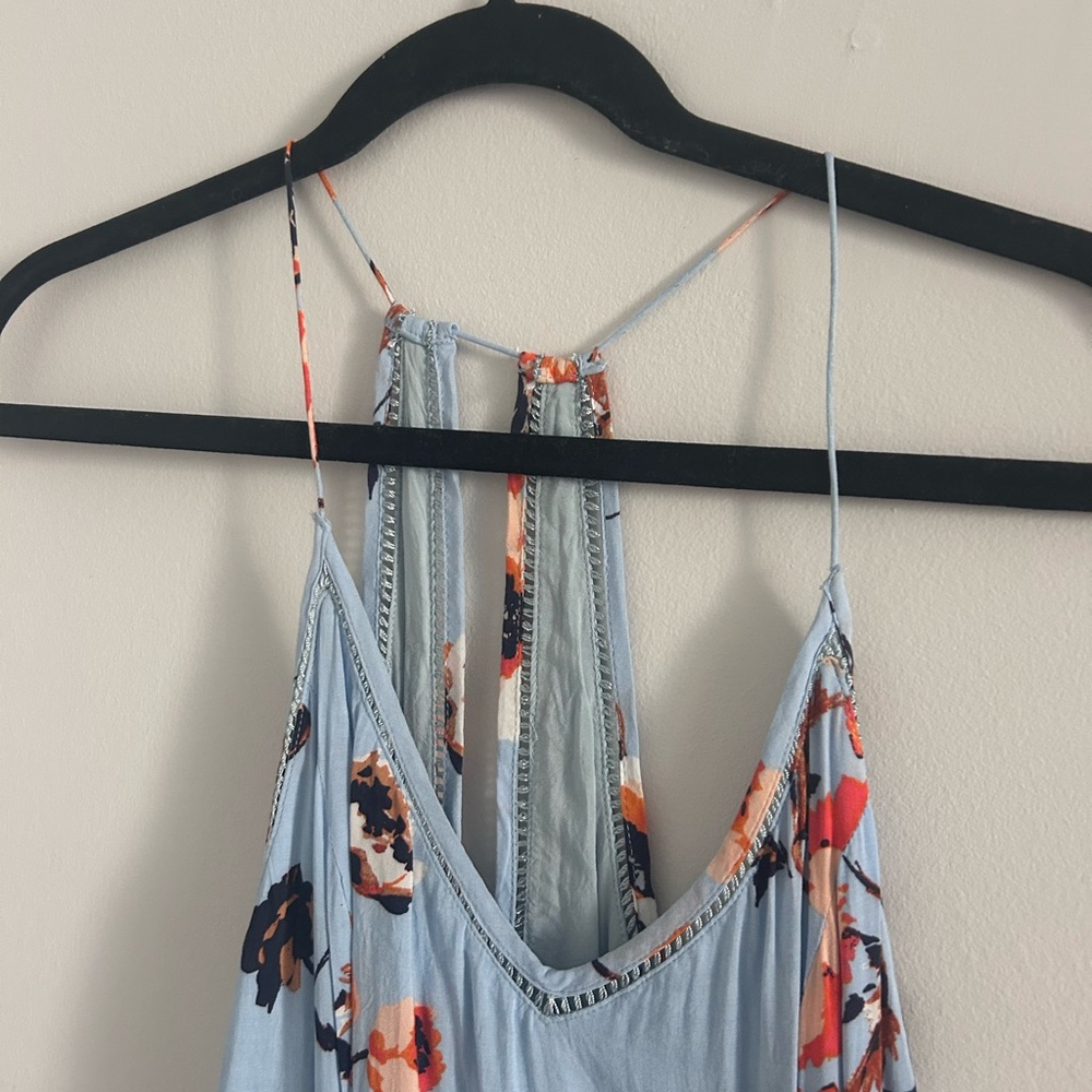 Urban Outfitters Cooperative Light Blue Floral Midi Dress - Picture 5 of 6